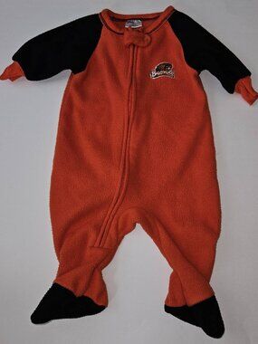 OSU Oregon State University Beavers Baby Fleece Footie Sleeper 3-6 Months Orange
